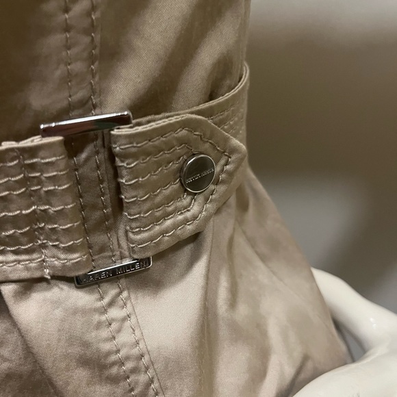 Karen Millen Satin Safari Dress, Gold Beige - Picture 6 of 12